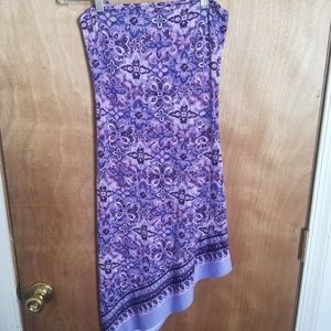 Purple Strapless Dress